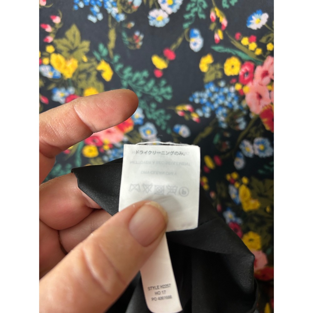 Madewell NO.6 Floral Ruffle Mock‎ Neck Sleeveless Dress - Size 6 - Picture 7 of 8